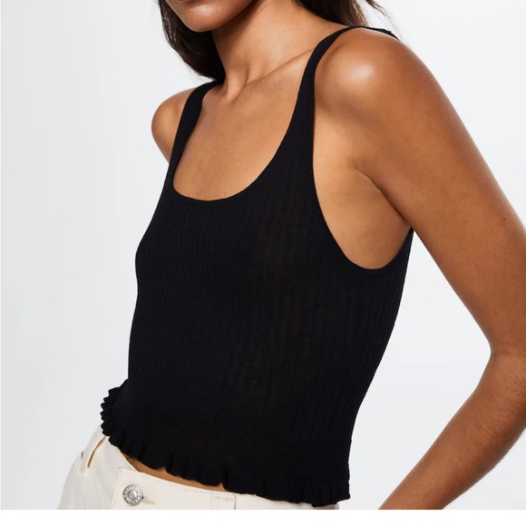 Mango Ribbed Crop Top - Picture 2 of 7
